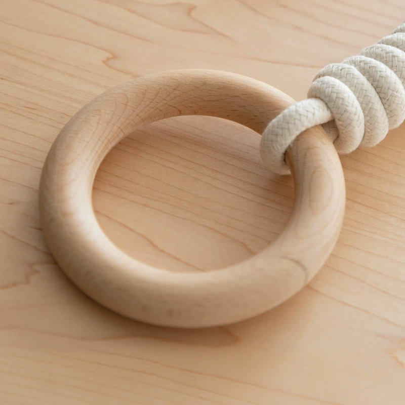 Gymnastic Ring Wood - حلقات تعليق للسرير، إكسسوارات من الخشب