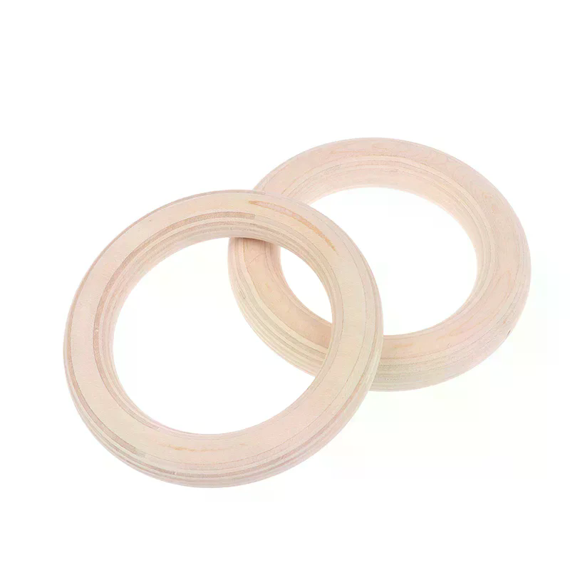 2 قطعة حلقة خشبية المحمولة كرو - مراجعة Gymnastic Ring Wood وسعره